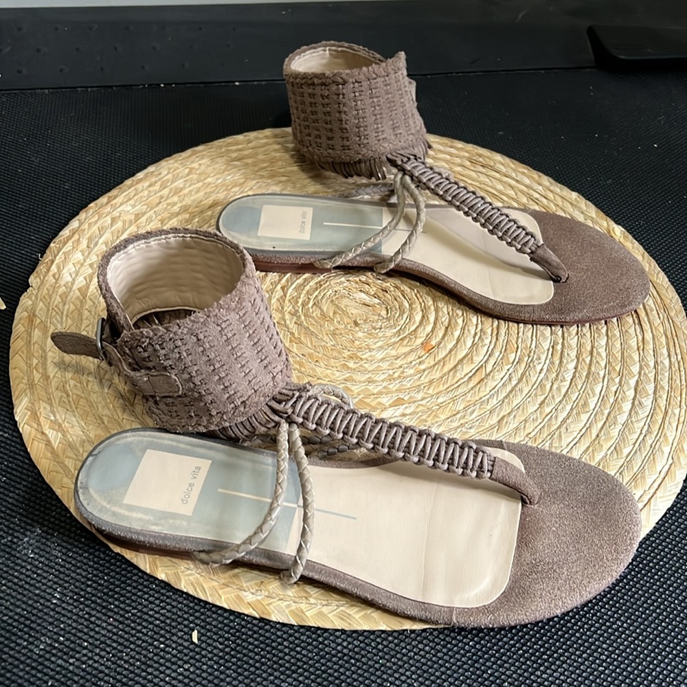 Dolce Vita Boho Suede Ankle Gladiator Sandals Size 7.5
